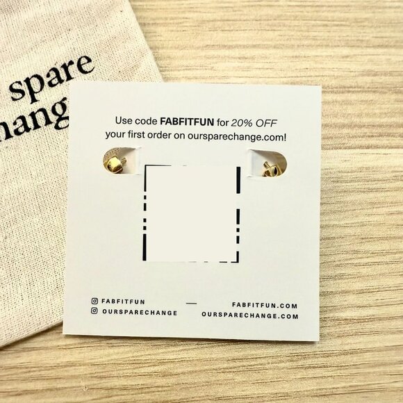 Our Spare Change Isla Pearl Drop Earrings Goldtone Hoops FabFitFun Collab New - Picture 5 of 8